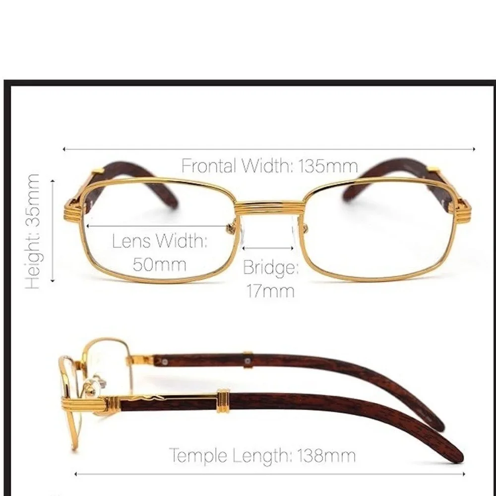 Gold Wood Grain Sunglasses Brown Lens Sun Protection Men New Sunny Summer Beach‎